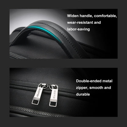 Bopai 61-125031 Large-capacity First-layer Cowhide Business Laptop Backpack With USB+Type-C Port(Black) by Bopai