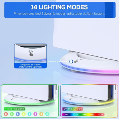 For Sony PS5 Slim IPEGA Universal Game Console Vertical Cooling Base Holder, Color: Colorful White by ipega