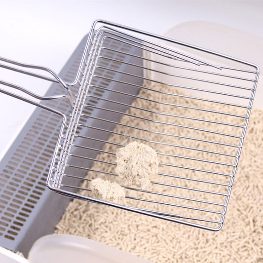 Metal Cat Litter Scoop Extended Handle Skeleton Cats Shoveling Tool Large, Color: Rose Golden by bashfashion