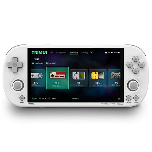 Trimui Smart Pro 4.96 Inch IPS Screen Handheld Game Console Open Source Linux System 256G(White) by Trimui