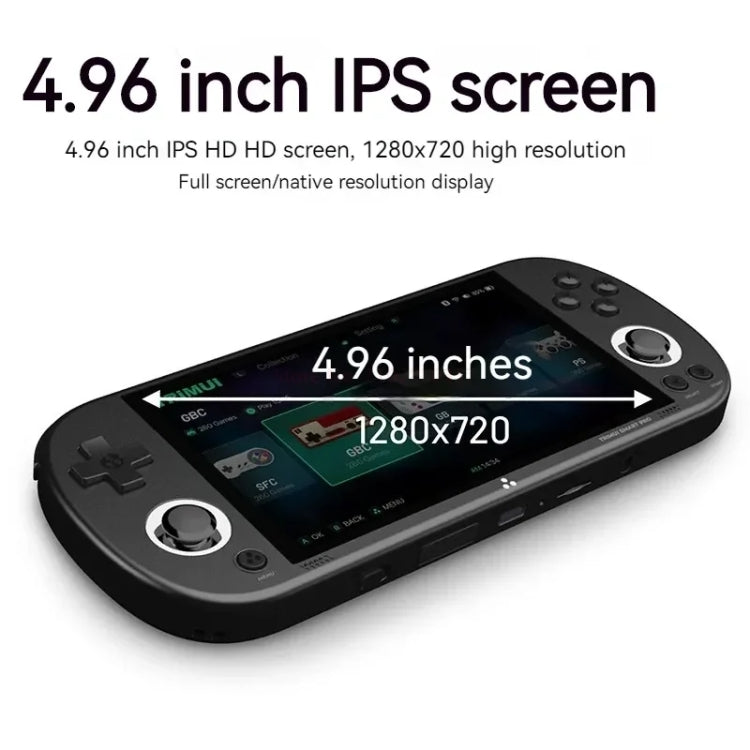 Trimui Smart Pro 4.96 Inch IPS Screen Handheld Game Console Open Source Linux System 128G(Black) by Trimui