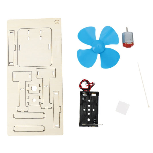 Kids DIY Homemade Electrical Fan Science Small Invention Fun Physics Circuit Experiment Material Kit by bashfashion