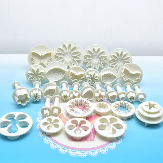 114 In 1 Fondant Cake Baking Decorating Tools Plunger Cutters Flower Moulds Set by bashfashion