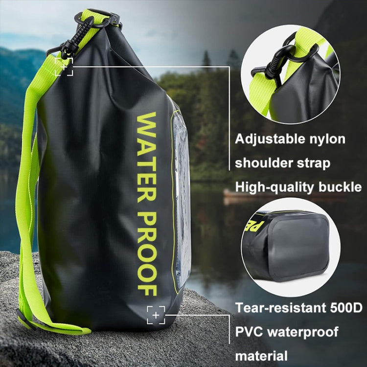 2 In 1 Outdoor Cycling Crossbody Phone Bag PVC Swimming IPX6 Waterproof Bag, Size: 2L(Green) by bashfashion