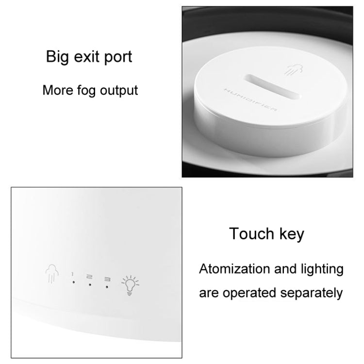 H10 Home Portable Office Aromatherapy Diffuser Running Horse Night Light Large Fog Humidifier(Black) by bashfashion