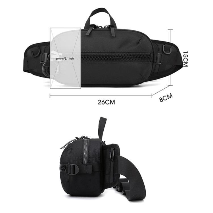 WEPOWER Men Sports Waist Bag Simple Single Shoulder Satchel(Grey) by WEPOWER