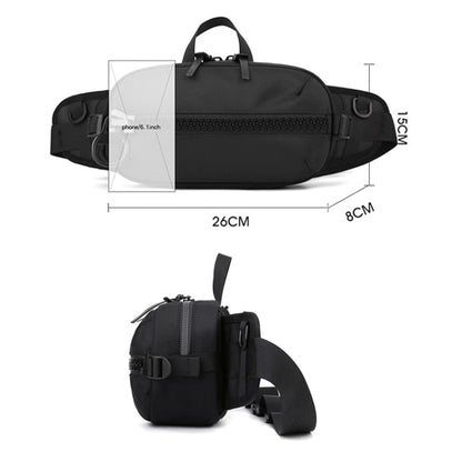 WEPOWER Men Sports Waist Bag Simple Single Shoulder Satchel(Grey) by WEPOWER