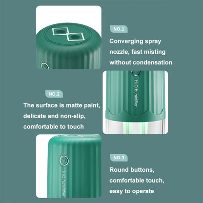 T06 Large-Capacity Atmosphere Night Light Household Dual Spray Air Humidifier, Color: Green Battery by bashfashion