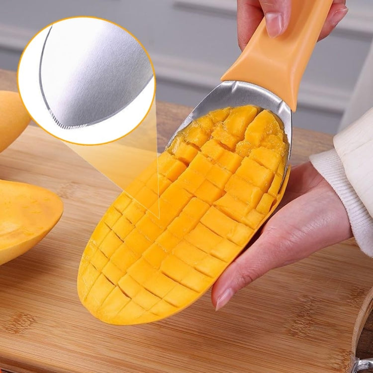 Mango Slicing and Dicing Tool Multifunctional Stainless Steel Fruit Peel Separator(1pcs) by bashfashion