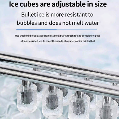 Small Multifunctional Remote Control Ice Maker(EU Plug) by bashfashion