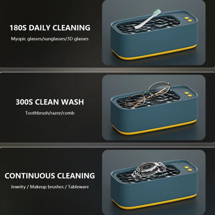 Electrical Ultrasonic Cleaner 3-speed Timing Jewelry Watches Braces Eyeglasses Cleaning Device(Green) by bashfashion