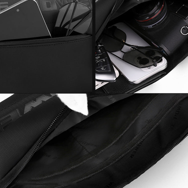 WEPOWER Men Casual Single Shoulder Crossbody Bag Functional Style Chest Bag(Dark Blue) by WEPOWER