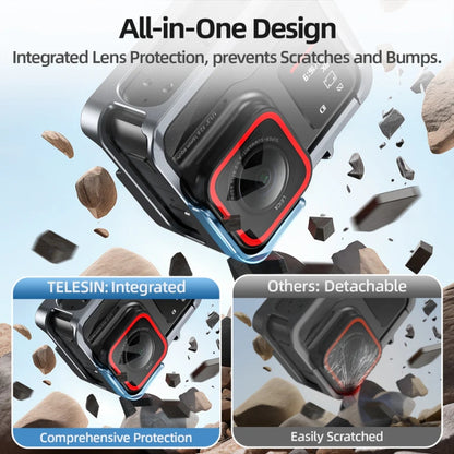 For Insta 360 Ace / Ace Pro TELESIN S6-FMS-02 Vertical Shot Quick Release Metal Rabbit Cage Body Protection Accessories by TELESIN