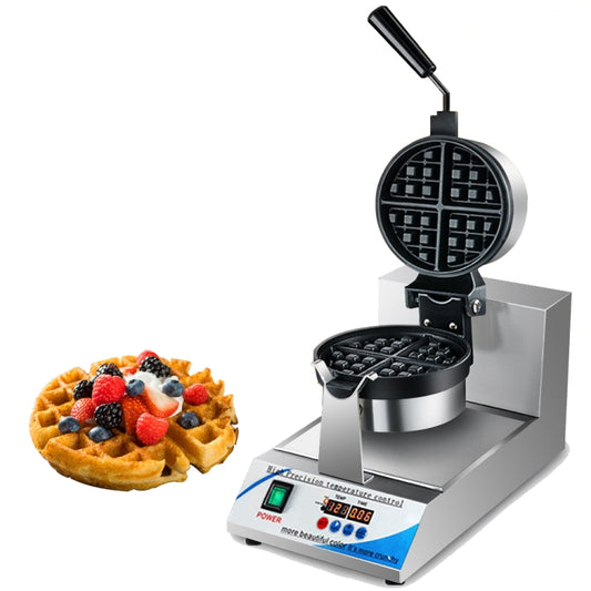 1200W Commercial Waffle Maker Stainless Steel Rotatable Waffle Machine EU Plug by bashfashion