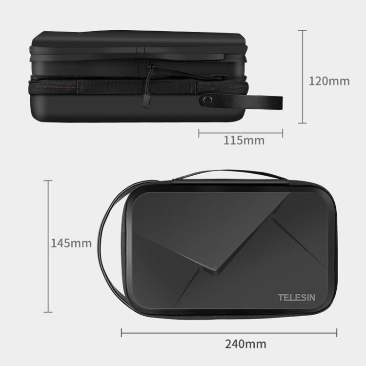TELESIN GP-PRC-278-02 Upgraded Expanded Version Camera Portable Handheld Storage Bag Sports Camera Case by TELESIN