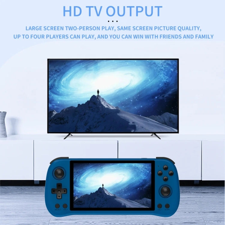 POWKIDDY X55 Game Console 5.5 Inch 1280 X 720 IPS Screen RK3566 Linux System Open-Source Retro Video Player 16GB+64GB(White) by POWKIDDY