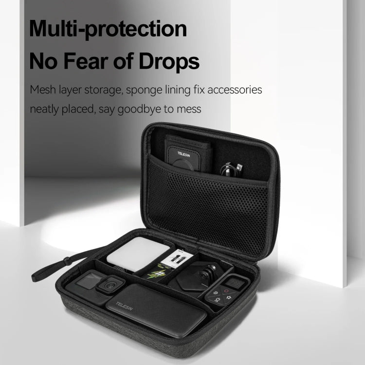 TELESIN GP-PRC-213 Sports Camera Universal Medium Storage Bag Carrying Case by TELESIN