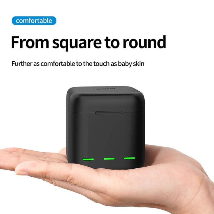 TELESIN GP-BCG-901 Storage Battery Charging Box For GoPro HERO12 Black / HERO11 Black / HERO10 Black / HERO9 Black(Single Charging Box) by TELESIN