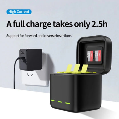 TELESIN GP-BCG-901 Storage Battery Charging Box For GoPro HERO12 Black / HERO11 Black / HERO10 Black / HERO9 Black(Single Charging Box) by TELESIN