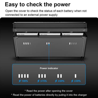 TELESIN GP-HPB-012 Pocket Multifunctional Storage Charging Box For GoPro HERO12 Black / HERO11 Black / HERO10 Black / HERO9 Black(Single Charging Box) by TELESIN