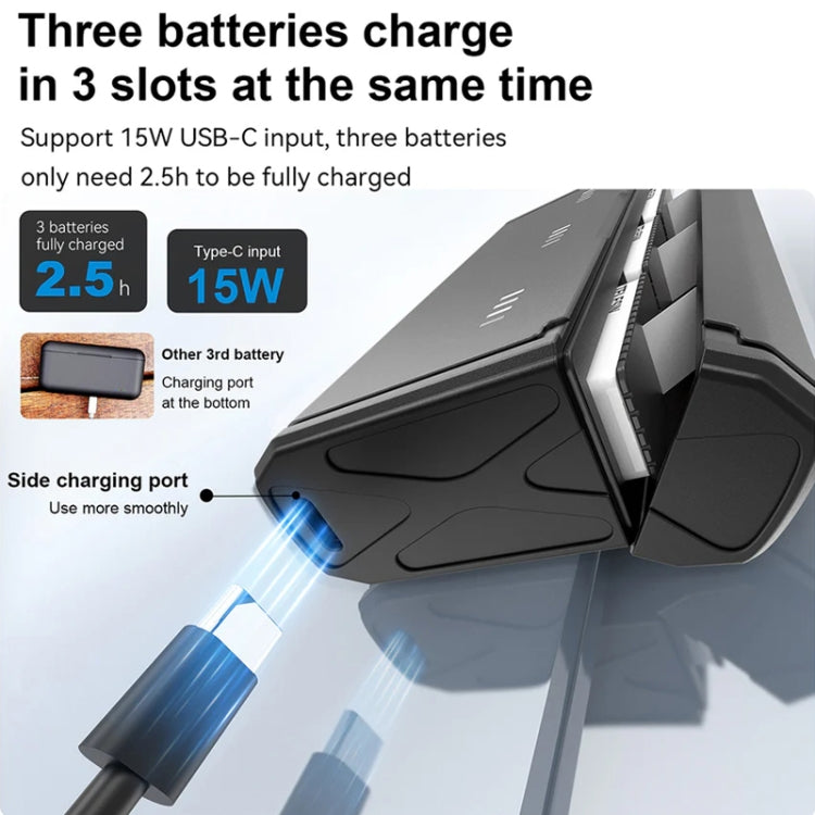 TELESIN GP-HPB-012 Pocket Multifunctional Storage Charging Box For GoPro HERO12 Black / HERO11 Black / HERO10 Black / HERO9 Black(Single Charging Box) by TELESIN