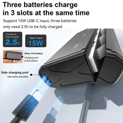 TELESIN GP-HPB-012 Pocket Multifunctional Storage Charging Box For GoPro HERO12 Black / HERO11 Black / HERO10 Black / HERO9 Black(Single Charging Box) by TELESIN