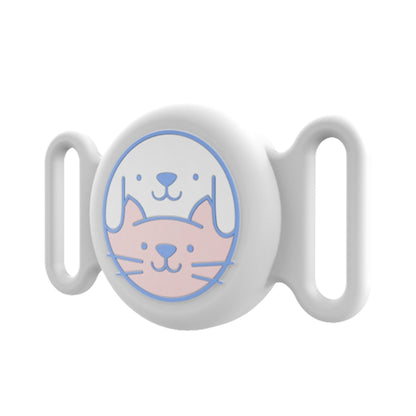 For AirTag Pet Collar Locator Silicone Life Waterproof Protective Case(White) by bashfashion