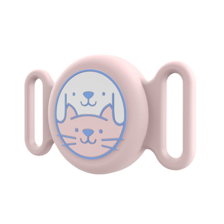 For AirTag Pet Collar Locator Silicone Life Waterproof Protective Case(Pink) by bashfashion