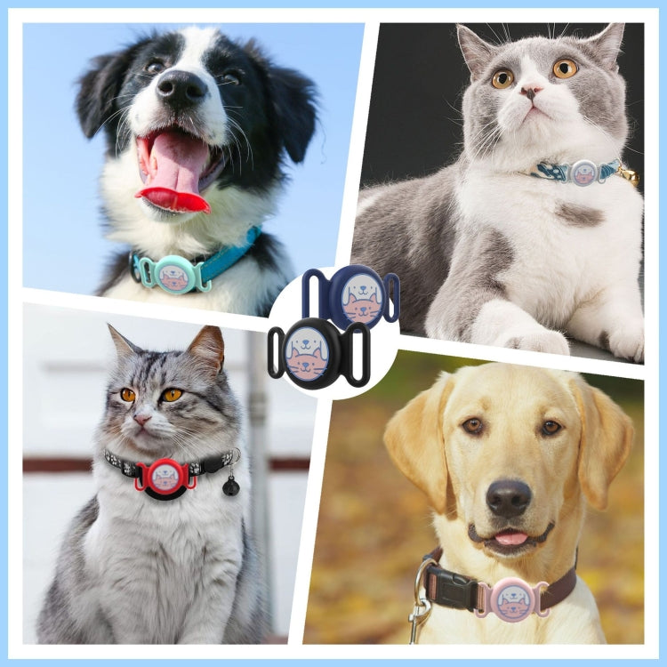 For AirTag Pet Collar Locator Silicone Life Waterproof Protective Case(White) by bashfashion