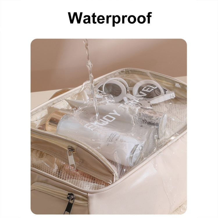 Waterproof Swimming Beach Bag Toiletries and Cosmetics Bag, Color: Beige with Shoe Warehouses by bashfashion