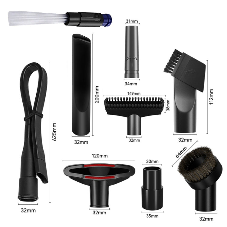 9 In 1 Set 4 Universal Vacuum Attachments 32mm Nozzle Adapter Accessories Cleaning Kit by bashfashion