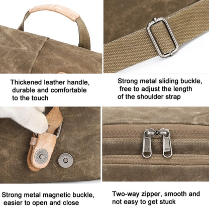 Camera Shoulder Messenger Bag Batik Canvas Waterproof Photography SLR Camera Bag(Dark Gray) by bashfashion