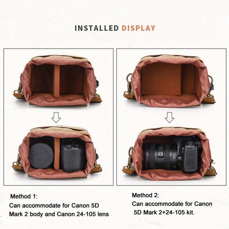 Retro Camera Canvas Bag Shoulder Messenger Bag Travel Portable Case(Dark Gray) by bashfashion