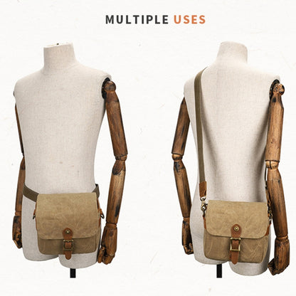 Retro Camera Canvas Bag Shoulder Messenger Bag Travel Portable Case(Dark Gray) by bashfashion