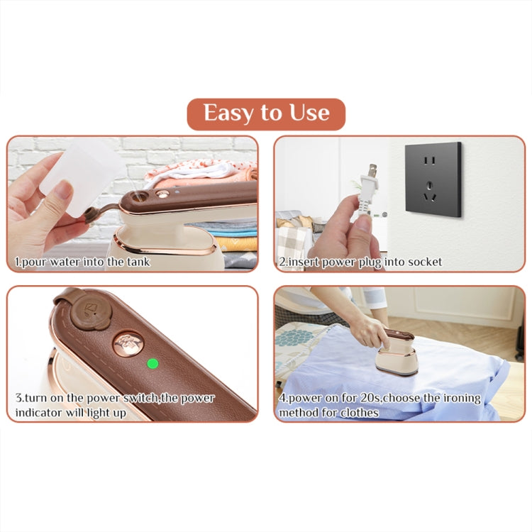 2-in-1 800W Handheld Household Wet and Dry Steam Iron Steam Hanging Iron, Spec: EU Plug(Yellow) by bashfashion