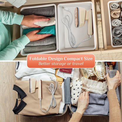 2-in-1 800W Handheld Household Wet and Dry Steam Iron Steam Hanging Iron, Spec: EU Plug(Yellow) by bashfashion