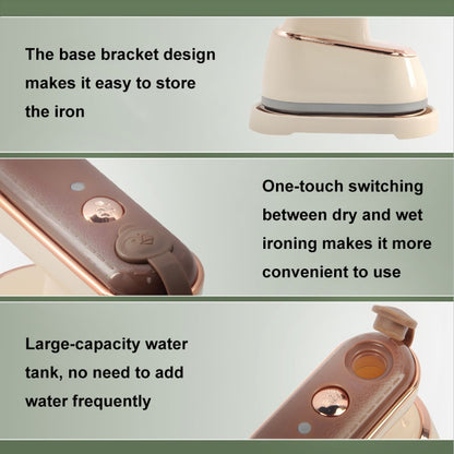 2-in-1 800W Handheld Household Wet and Dry Steam Iron Steam Hanging Iron, Spec: US Plug(Yellow) by bashfashion