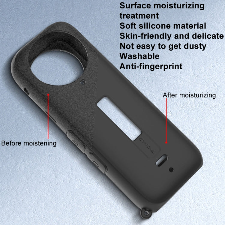 For Insta360 X4 CYNOVA OX4-JST-CY Body Silicone Case(Black) by CYNOVA