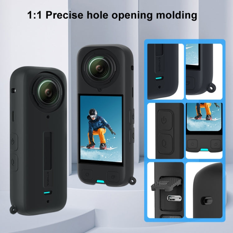 For Insta360 X4 CYNOVA OX4-JST-CY Body Silicone Case(Black) by CYNOVA