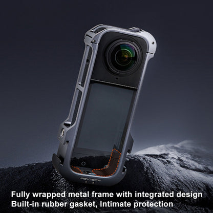 For Insta360 X4 PGYTECH P-55A-010 Metal Rabbit Cage Aluminum Expanding Protective Bezel With Lens Case by PGYTECH