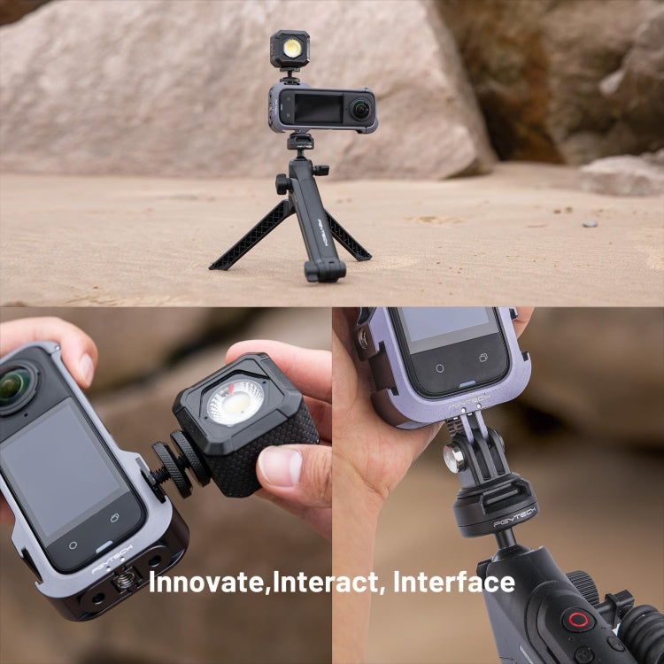 For Insta360 X4 PGYTECH P-55A-010 Metal Rabbit Cage Aluminum Expanding Protective Bezel With Lens Case by PGYTECH