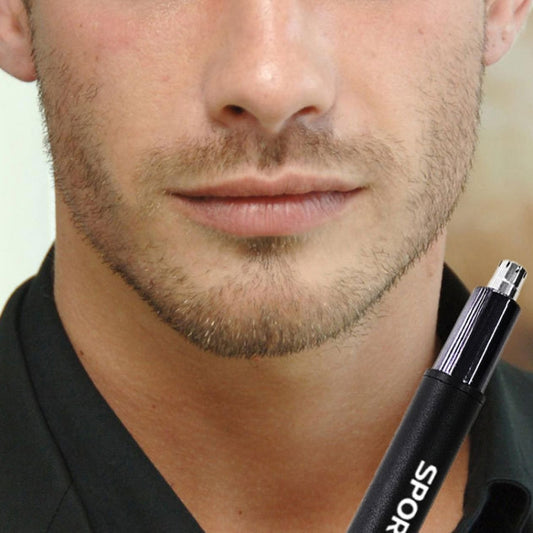 SPORTSMAN SM-431 2 In 1 Electric Nose Hair Repairer Rechargeable Eyebrow Shaver Body Hair Trimmer(Blue Black) by SPORTSMAN