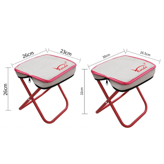 Kanda Bag-Type Folding Fishing Chair Portable Outdoor Travel Sketching Stool, Color: Red by bashfashion