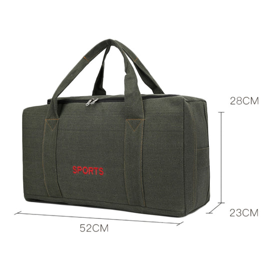 Portable Luggage Bag Canvas Large Capacity Travel Backpack Storage Moving Bag, Size: Small(Green) by bashfashion