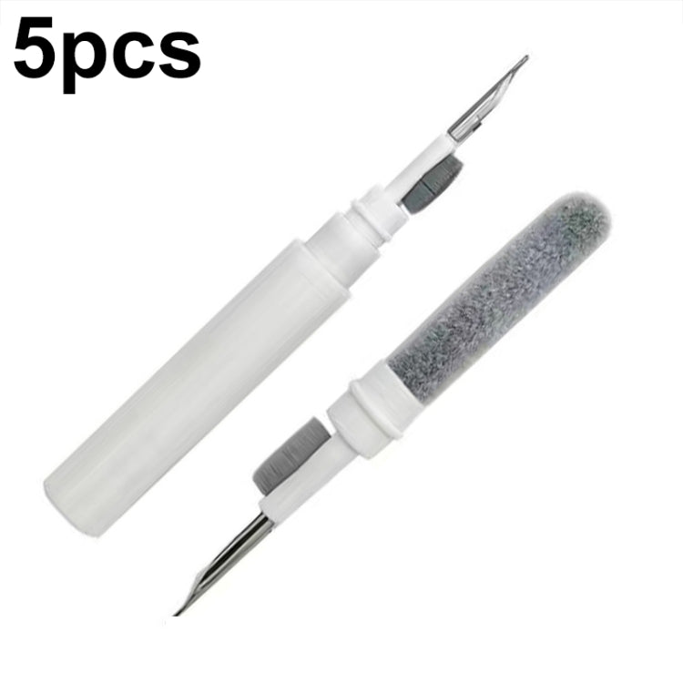 5pcs SM-116 3-in-1 Multifunctional Bluetooth Earphone Cleaning Pen Keyboard Cleaning Brush Set(White) by bashfashion