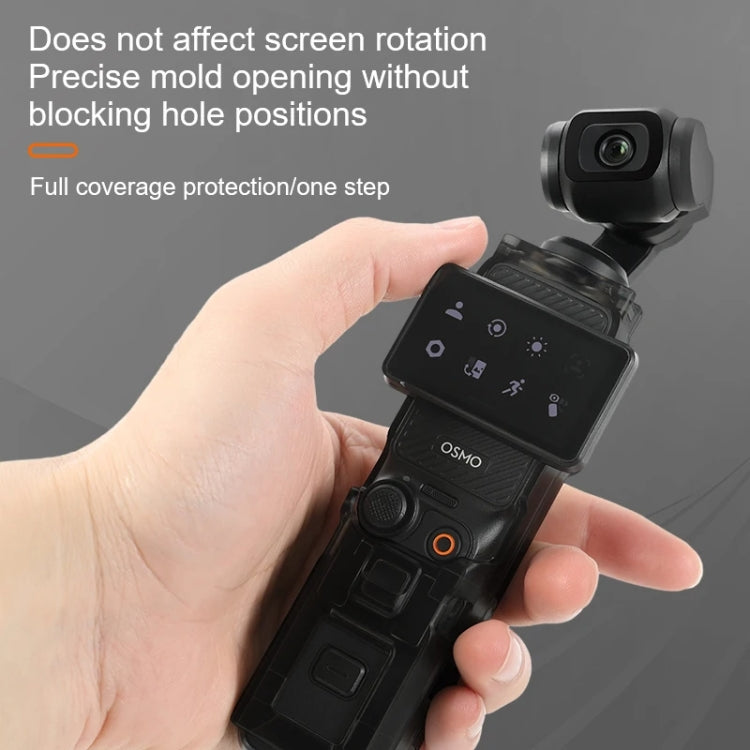 For DJI OSMO Pocket 3 RCSTQ Transparent Protective Case Global Anti-Dislodgement Strap Storage Shell by RCSTQ
