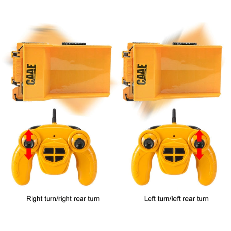 2.4G RC Dumper Truck Simulation Engineering Vehicle Model Children Electrical RC Truck Toy(Yellow) by bashfashion