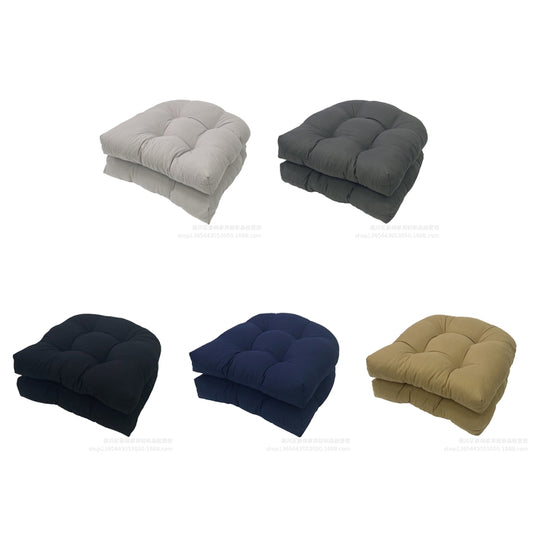 1pair 48 x 48cm Garden Patio Rattan Chair Waterproof Cushion Thick Soft Sofa Cushion(Light Grey) by bashfashion