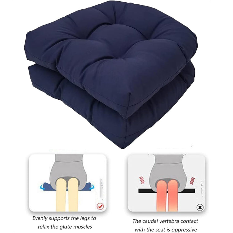 1pair 48 x 48cm Garden Patio Rattan Chair Waterproof Cushion Thick Soft Sofa Cushion(Light Grey) by bashfashion