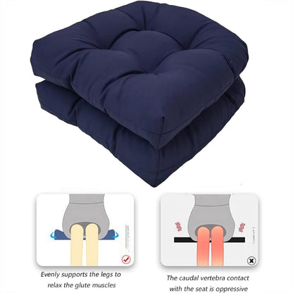 1pair 48 x 48cm Garden Patio Rattan Chair Waterproof Cushion Thick Soft Sofa Cushion(Light Grey) by bashfashion